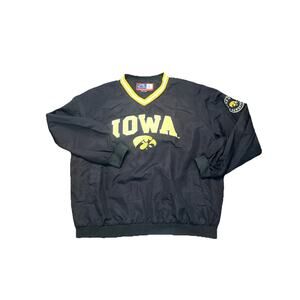 Iowa Hawkeyes Augusta Pullover Windbreaker Black Jacket L
